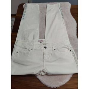 Bongo Ivory Straight Embroidered Jeans